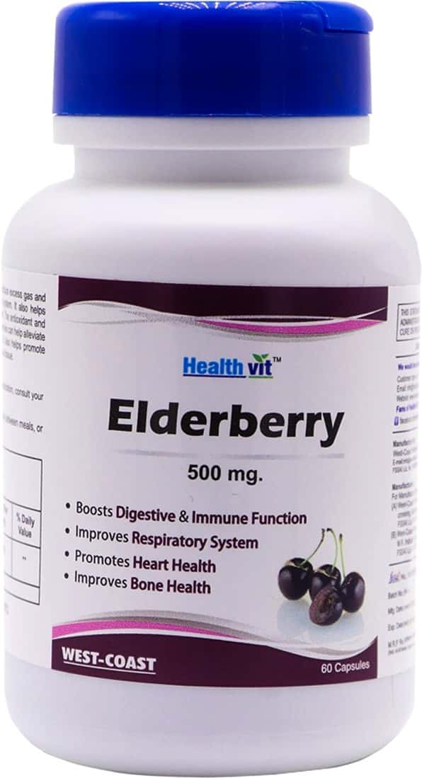 Healthvit Elderberry 500 Mg - 60 Capsules