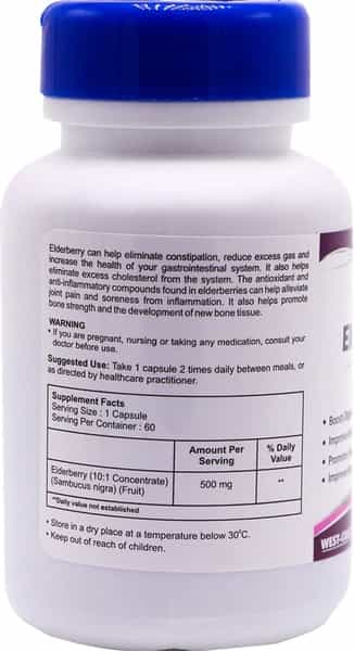 Healthvit Elderberry 500 Mg - 60 Capsules