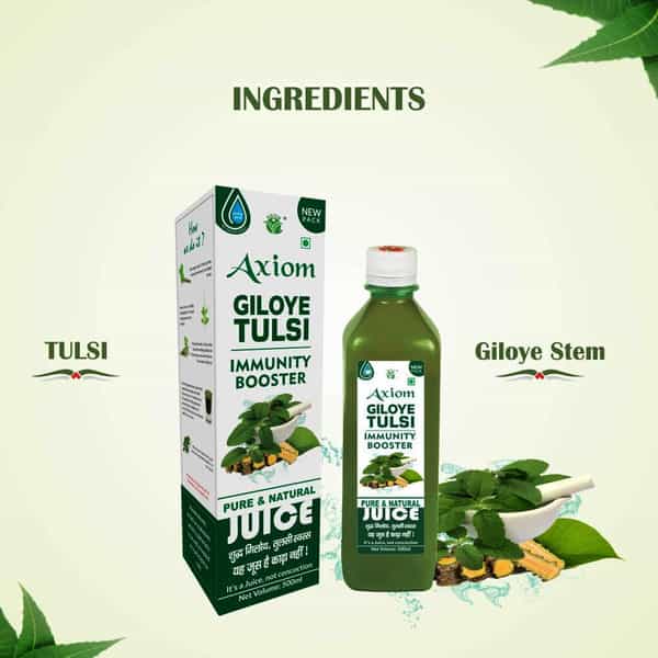 Axiom Giloye Tulsi Juice|Helps In Cold|Cough & Fever- 500Ml