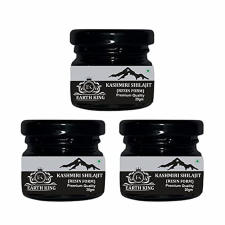 Earth King Kashmiri Shilajit/Shilajit Resin | Raw Original Shilajit (Semi Liquid) - 60gm (Pack Of 1)