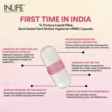 Inlife Natural Frankincense Oil Capsules | Derived From Boswellia Resin | Veg | 60N