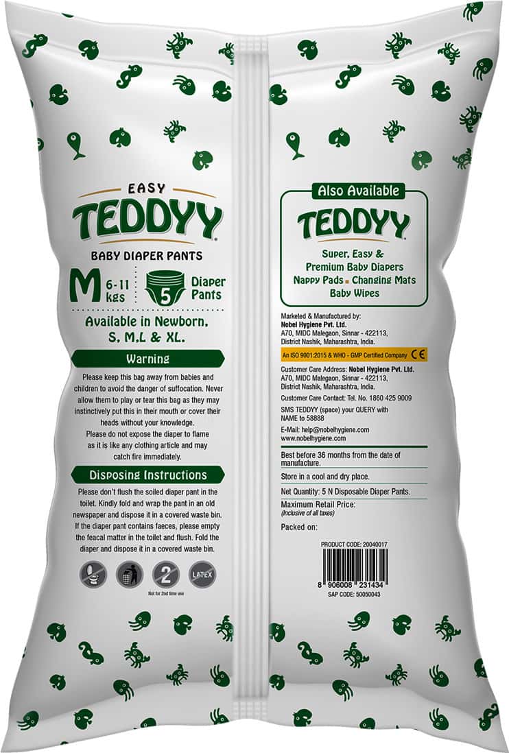 Number Teddyy Diapers Diaper Pants Teddy Diapers For Newborn Buy TEDDYY EASY BABY DIAPER