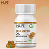 Inlife Fenugreek Seed Oil (Quick Release) Supplement 500 Mg - 60 Liquid Filled Vegetarian Capsules