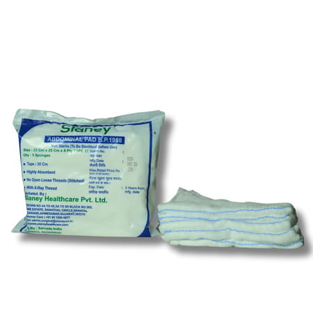 Slaney Abdominal Mop 25x25cm 8 Ply