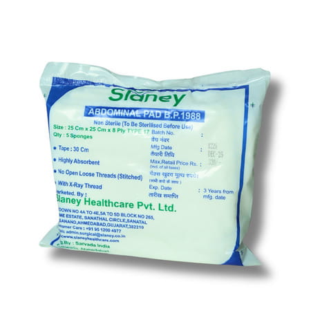 Slaney Abdominal Mop 25x25cm 8 Ply