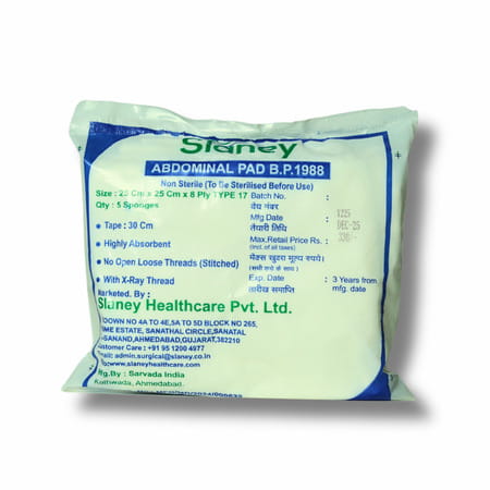 Slaney Abdominal Mop 25X25cm 8 Ply