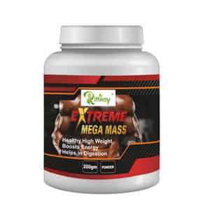 Riffway Extreme Mega Mass Weight Gain Powder | Conveniently Increase Daily Caloric Intake (1x200gm)