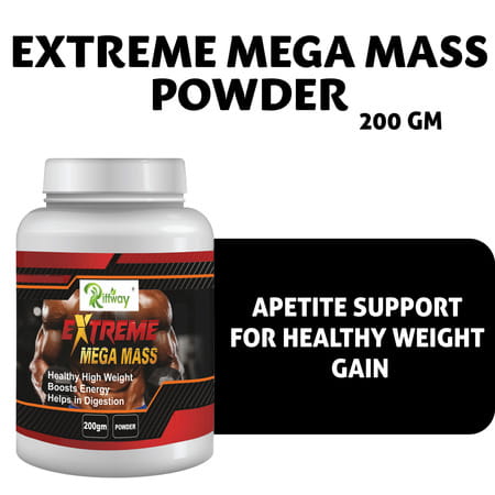Riffway Extreme Mega Mass Weight Gain Powder | Conveniently Increase Daily Caloric Intake (1x200gm)