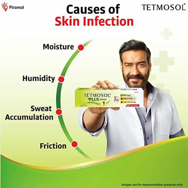 Tetmosol Plus Cream - Topical Antifungal Cream - Pack Of 5 (5 X 10G)