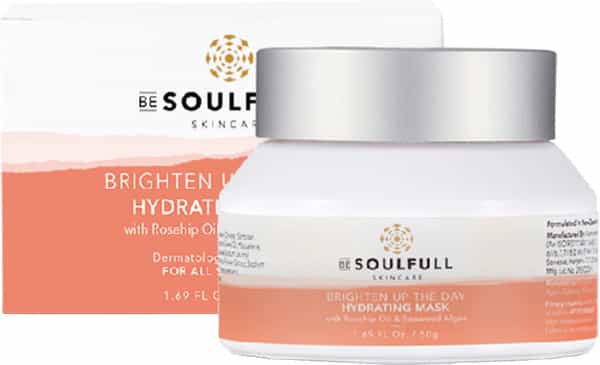 Be Soulfull Brighten Up The Day Hydrating Mask With Rosehip Oil & Seaweed Algae- 50 Gm