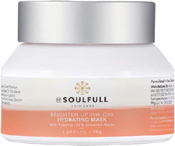Be Soulfull Brighten Up The Day Hydrating Mask With Rosehip Oil & Seaweed Algae- 50 Gm