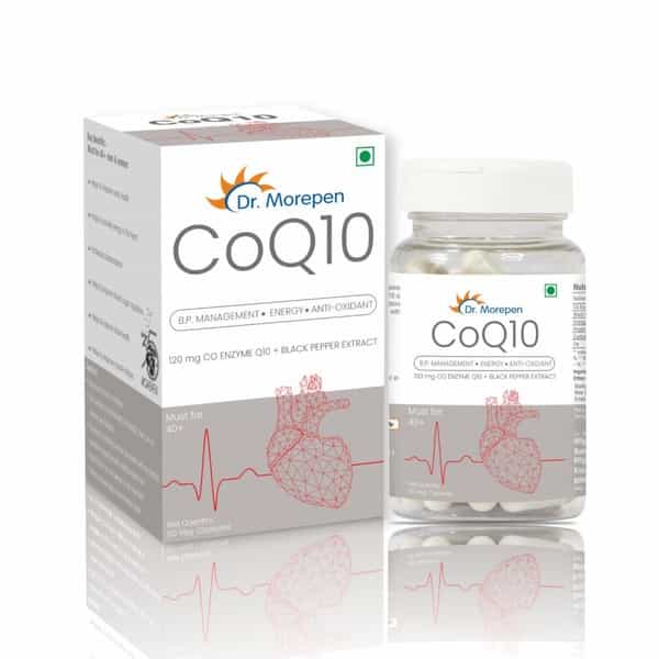 Dr. Morepen Coenzyme Q10 With Piperine|Coq10 120Mg Capsule 60 Veg Cap