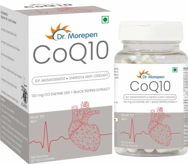 Dr. Morepen Coenzyme Q10 With Piperine|Coq10 120Mg Capsule 60 Veg Cap