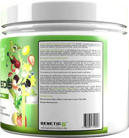 Genetic Nutrition - Ultra Greens & Reds 500g - Apple & Raspberry Flavour