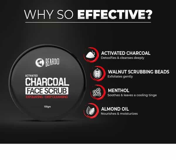 Beardo Activated Charcoal Face Scrub 100 Gm