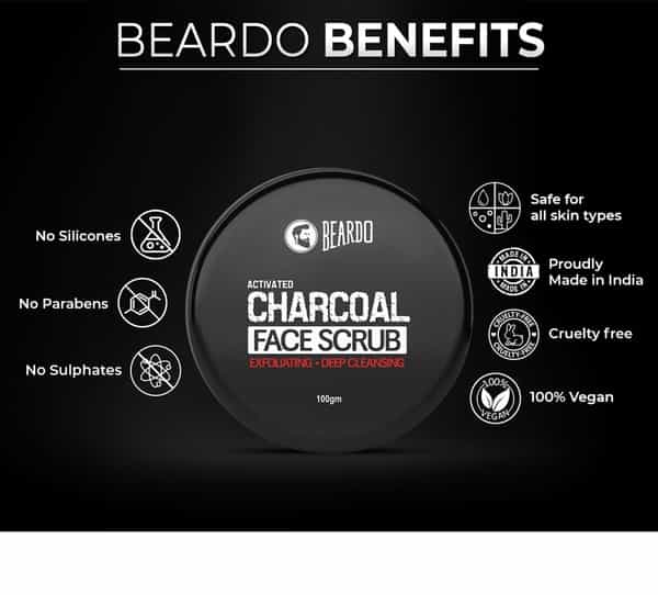 Beardo Activated Charcoal Face Scrub 100 Gm