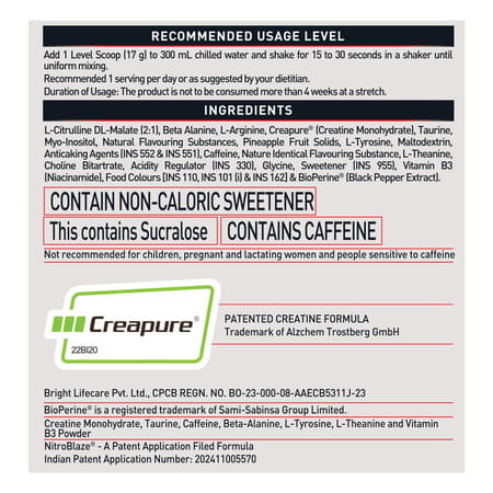 Muscleblaze Pre Workout Wrathx With Creapure Mango Mayhem | 510G