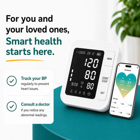 Pharmeasy Smart Connected Blood Pressure Monitor Obp-117 With Ai & Bt