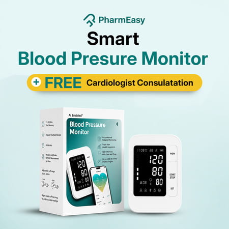 Pharmeasy Smart Connected Blood Pressure Monitor With Free Doctor Consultation