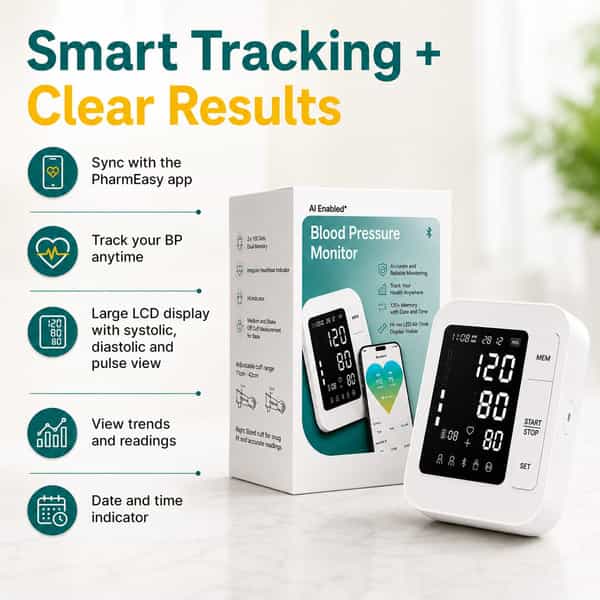 Pharmeasy Smart Connected | Obp-117 With Ai & Bt | Blood Pressure Monitor