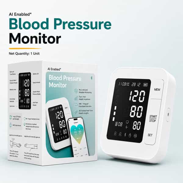 Pharmeasy Smart Connected | Obp-117 With Ai & Bt | Blood Pressure Monitor