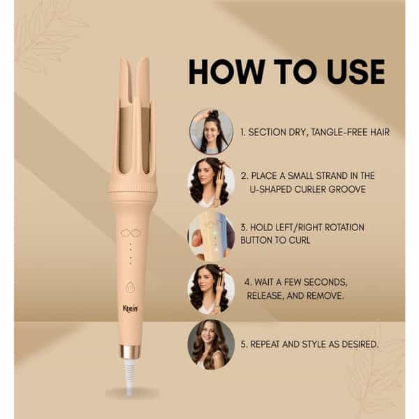 Ktein Automatic Hair Curler With Adjustable Temperature