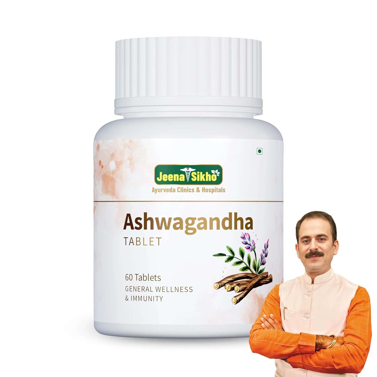 Jeena Sikho Ashwagandha | Naturally Helps Stress Management | Boosts Strength & Energy 60 Tablets