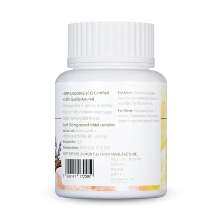 Jeena Sikho Ashwagandha | Naturally Helps Stress Management | Boosts Strength & Energy 60 Tablets