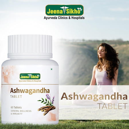 Jeena Sikho Ashwagandha | Naturally Helps Stress Management | Boosts Strength & Energy 60 Tablets