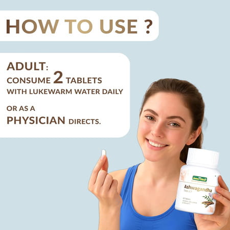 Jeena Sikho Ashwagandha | Naturally Helps Stress Management | Boosts Strength & Energy 60 Tablets