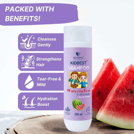 Healthbest Kidbest Tear-Free Shampoo For Kids Watermelon Flavor - 200ml