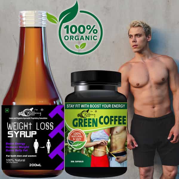 Weight Loss Syrup & Green Coffee Capsules - 100% Ayurvedic (200Ml+30Capsules)