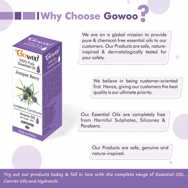 Go Woo 100% Pure Juniper Berry Oil Virgin & Undiluted 30 Ml