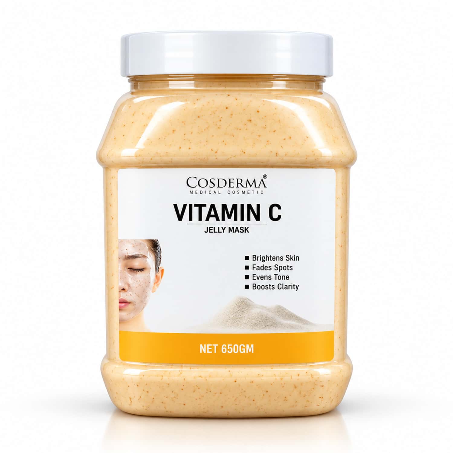 Cosderma Vitamin C Jelly Mask 650gm| Brightens Skin | Fades Dark Spots & Boosts Natural Glow
