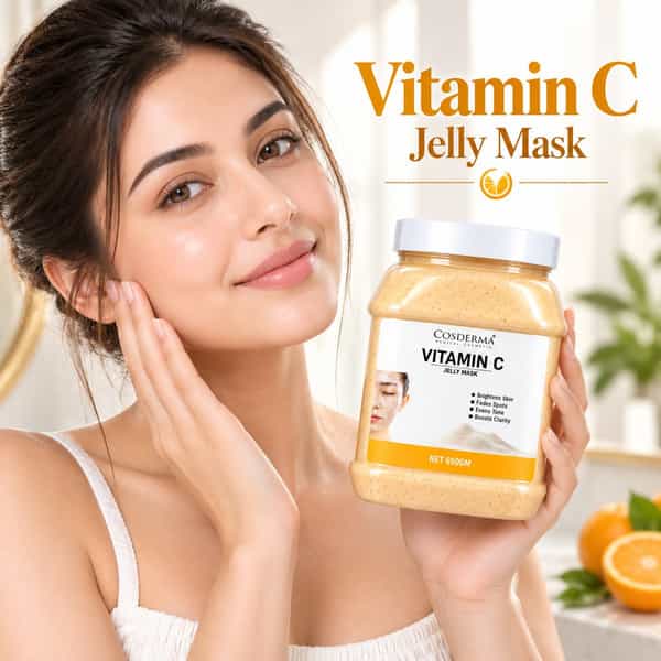 Cosderma Vitamin C Jelly Mask 650Gm| Brightens Skin | Fades Dark Spots & Boosts Natural Glow
