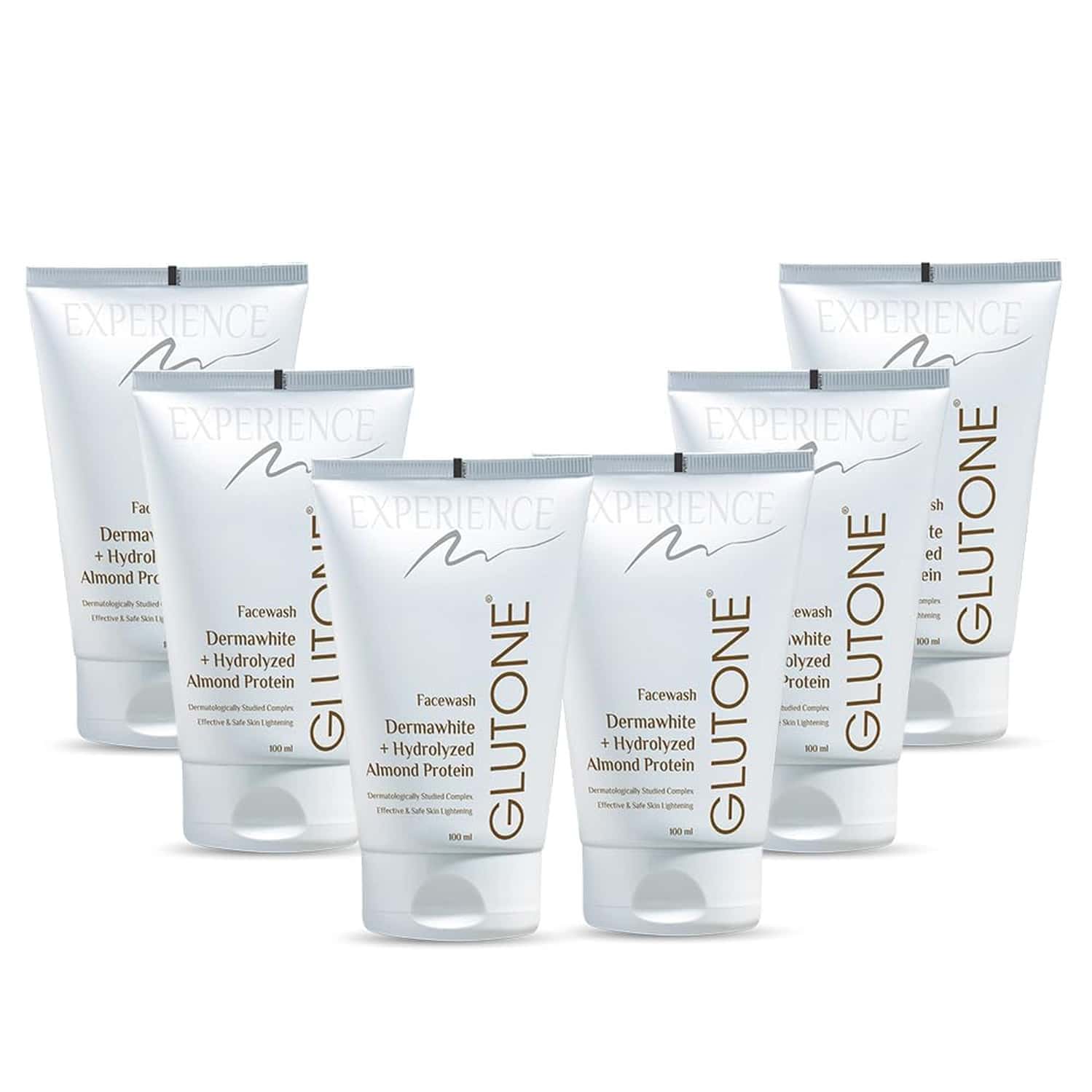 Glutone Face Wash With Dermawhite And Hydrolysed Almonds For Brighter & Radiant Skin Pack Of 6