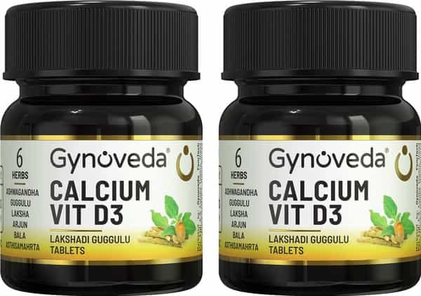 Gynoveda Women 30+ Calcium Vitamin D3 With Magnesium Sports Workout Recovery -60 Tablets (Pack Of 2)