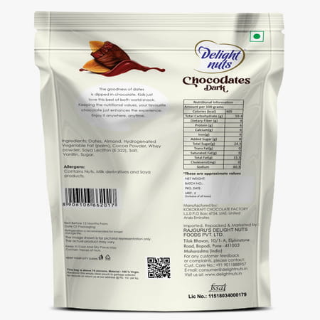 Delight Nuts Chocodates Dark 200gm