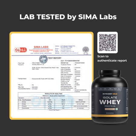Nutrabay Gold 100% Whey Protein Isolate|26g Protein|Muscle Support & Recovery|Cold Coffee | 2 Kg