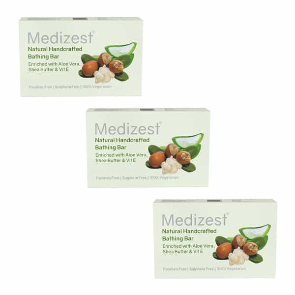 Medizest Bathing Bar 75 Gm | Neem & Tulsi | Ph Balanced (Pack Of 3)