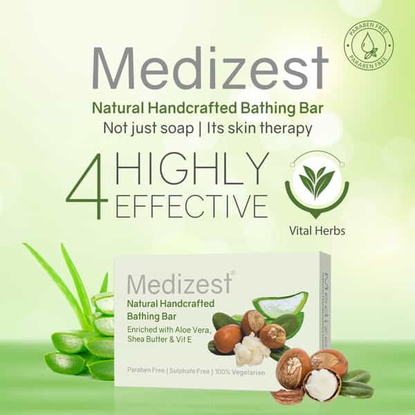 Medizest Bathing Bar 75 Gm | Neem & Tulsi | Ph Balanced (Pack Of 3)