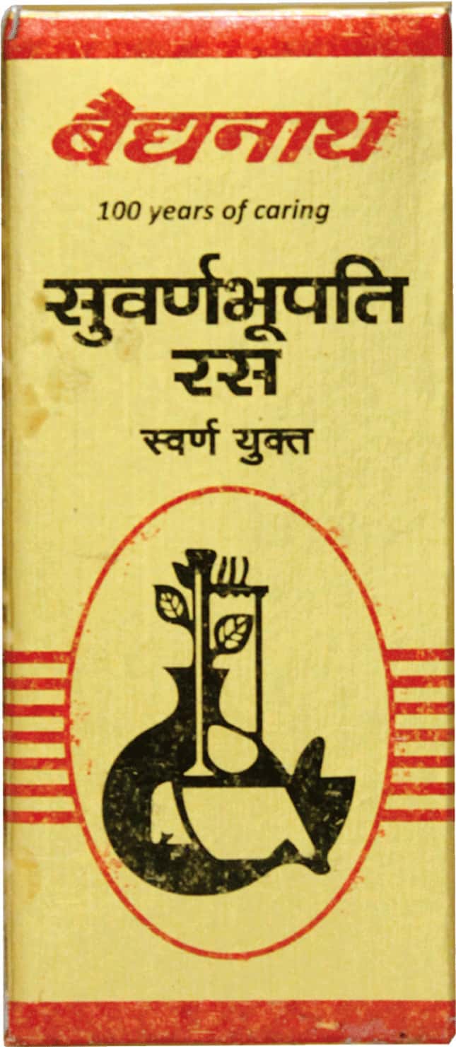 Baidyanath Nagpur Swarna Bhupati Ras (With Gold) 10 Tablets For Vat Diseases