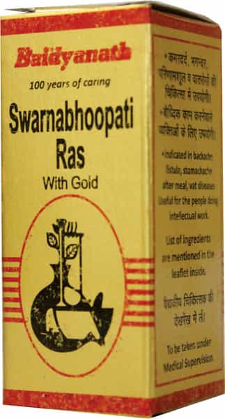 Baidyanath Asli Ayurved Swarna Bhupati Ras (With Gold) 10 Tablets For Vat Diseases