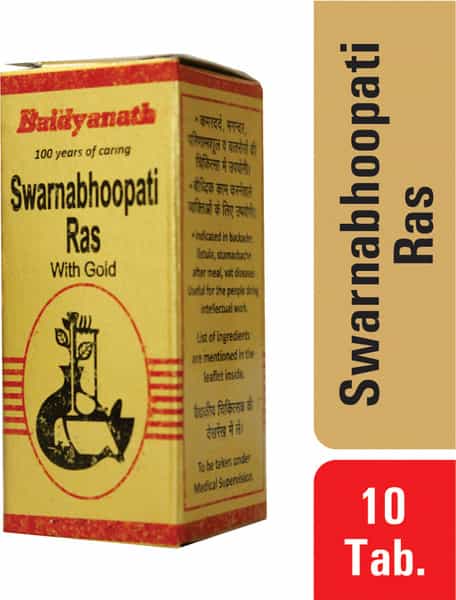 Baidyanath Asli Ayurved Swarna Bhupati Ras (With Gold) 10 Tablets For Vat Diseases