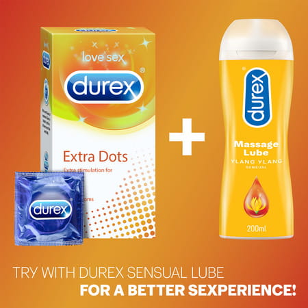 Durex Condoms Extra Dots - 3s
