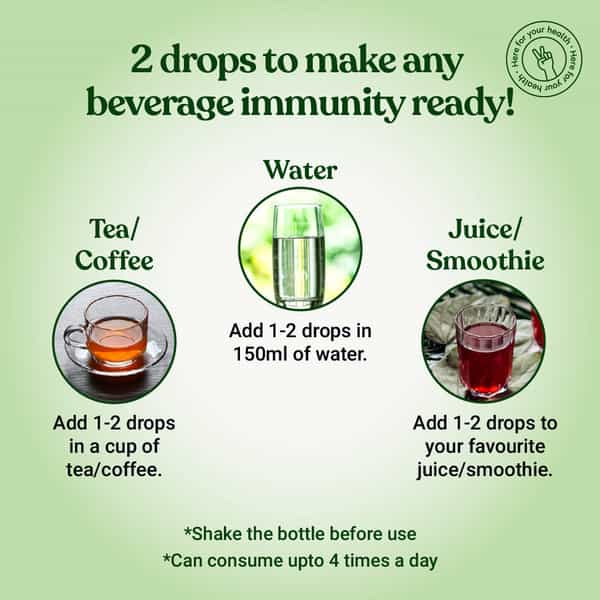 Kapiva Pure Tulsi Ark Drops - 5 Types Of Pure Tulsi Natural Immunity Booster - 30 Ml