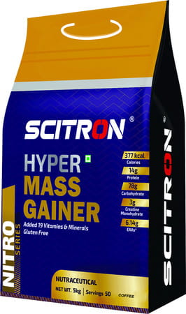 Scitron Nitro Series Hyper Mass Gainer - 5kg (Coffee)