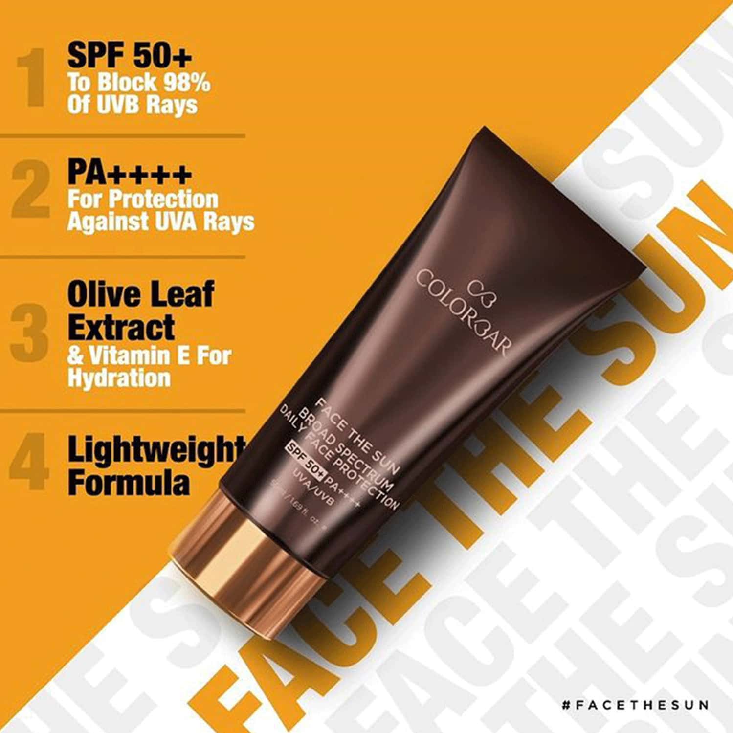 Buy COLORBAR FACE THE SUN BROAD SPECTRUM DAILY FACE PROTECTOR 50 ML