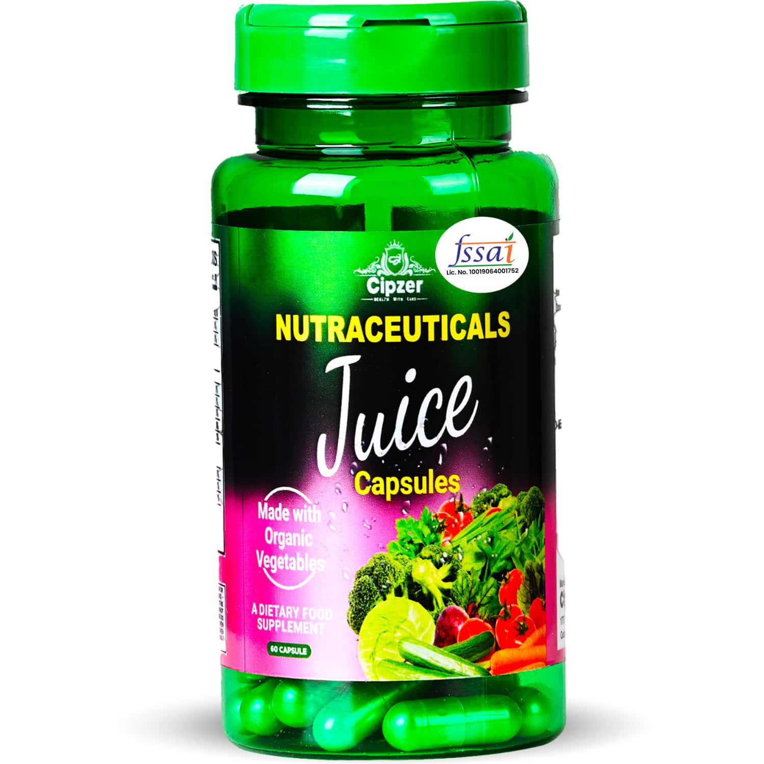 Cipzer Nutraceuticals Juice 60 Capsules | Detoxifies The Body | Boosts Immune System | Vitality