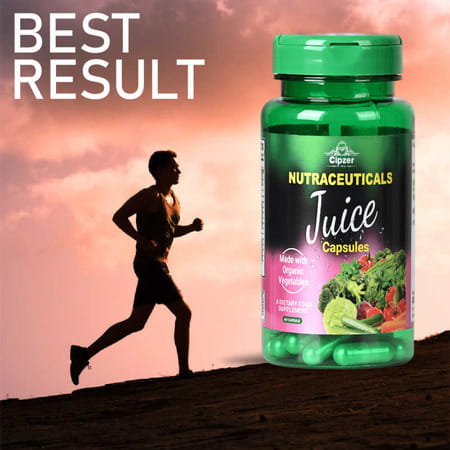 Cipzer Nutraceuticals Juice 60 Capsules | Detoxifies The Body | Boosts Immune System | Vitality